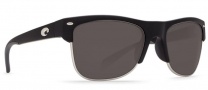 Costa Del Mar Pawleys Sunglasses - Matte Black Frame Sunglasses - Gray 580P