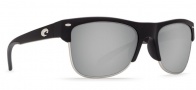 Costa Del Mar Pawleys Sunglasses - Matte Black Frame Sunglasses - Silver Mirror 580P