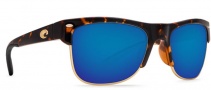 Costa Del Mar Pawleys Sunglasses - Retro Tortoise Frame Sunglasses - Blue Mirror 580G