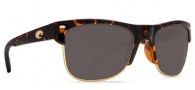 Costa Del Mar Pawleys Sunglasses - Retro Tortoise Frame Sunglasses - Gray 580G