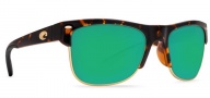 Costa Del Mar Pawleys Sunglasses - Retro Tortoise Frame Sunglasses - Green Mirror 580G