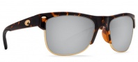 Costa Del Mar Pawleys Sunglasses - Retro Tortoise Frame Sunglasses - Silver Mirror 580P