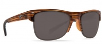 Costa Del Mar Pawleys Sunglasses - Teak / Gunmetal Frame Sunglasses - Gray 580G