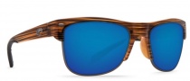 Costa Del Mar Pawleys Sunglasses - Teak / Gunmetal Frame Sunglasses - Blue Mirror 580P