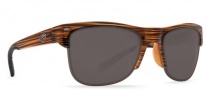 Costa Del Mar Pawleys Sunglasses - Teak / Gunmetal Frame Sunglasses - Gray 580P