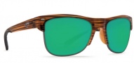 Costa Del Mar Pawleys Sunglasses - Teak / Gunmetal Frame Sunglasses - Green Mirror 580P