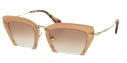 Miu Miu 10QS Sunglasses Sunglasses - UA81L0 Sand Pearl Pink / Brown Gradient