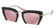 Miu Miu 10QS Sunglasses Sunglasses - 1BO4M2 Black Sand / Pink Mirror Gold