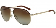 Armani Exchange AX2002 Sunglasses Sunglasses - 6010T5 Light Gold/Dark Brown / Brown Gradient Polarized