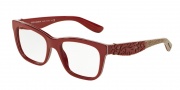 Dolce & Gabban DG3239F Eyeglasses Eyeglasses - 2999 Top Red/Texture Tissue