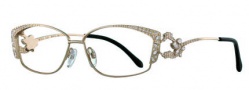 Caviar 5612 Eyeglasses Eyeglasses - 21 Gold w/Clear Crystal Stones