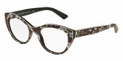 Dolce & Gabbana DG3246 Eyeglasses Eyeglasses - 3019 Top Rose Print/Black