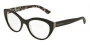 Dolce & Gabbana DG3246 Eyeglasses Eyeglasses - 3021 Top Black/Rose Print
