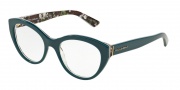 Dolce & Gabbana DG3246 Eyeglasses Eyeglasses - 3022 Top Petroleum/Rose Print