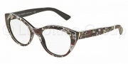 Dolce & Gabbana DG3246F Eyeglasses Eyeglasses - 3019 Top Rose Print/Black