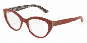 Dolce & Gabbana DG3246F Eyeglasses Eyeglasses - 3020 Top Red/Rose Print