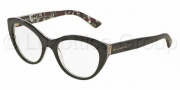 Dolce & Gabbana DG3246F Eyeglasses Eyeglasses - 3021 Top Black/Rose Print