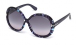 Tom Ford FT0388 Sunglasses Gisella Sunglasses - 83W Violet / Gradient Blue