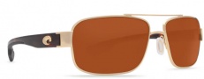 Costa Del Mar Tower Sunglasses -  Gold Frame Sunglasses - Gold / Copper 580G