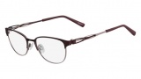 Flexon Claudette Eyeglasses Eyeglasses - 604 Burgundy