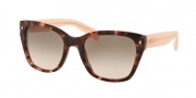 Prada PR 09SS Sunglasses Sunglasses - UE04K0 Spotted Brown Pink / Pink Gradient Grey