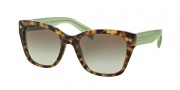 Prada PR 09SS Sunglasses Sunglasses - UEZ4K1 Spotted Brown Green / Green Gradient Grey