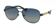 Tory Burch TY6047 Sunglasses Sunglasses - 30581H Navy/Gold / Blue Green Gradient Polarized