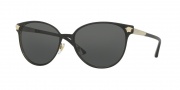 Versace VE2168 Sunglasses Sunglasses - 137787 Matte Black/Pale Gold / Grey