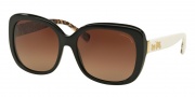 Coach HC8158F Sunglasses L559 Sunglasses - 5336T5 Black/Ivory Wild Beast / Brown Gradient Polarized