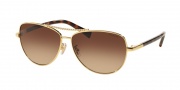 Coach HC7058 Sunglasses L136 Sunglasses - 923813 Gold/ Dark Tortoise / Dark Brown Gradient