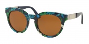 Tory Burch TY9044 Sunglasses Sunglasses - 153673 Batik Garden/Silver / Brown Solid