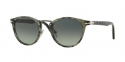 Persol PO3108S Sunglasses Sunglasses - 102071 Striped Grey / Light Grey Grad Dark Grey