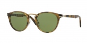 Persol PO3108S Sunglasses Sunglasses - 10214E Striped Light Brown / Green