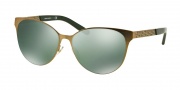 Tory Burch TY6046 Sunglasses Sunglasses - 31586R Satin Vintage Gold / Petrol Flash