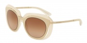Dolce & Gabbana DG6104 Sunglasses Sunglasses - 304313 Pale Gold/Opal Ice / Brown Gradient