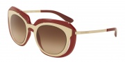 Dolce & Gabbana DG6104 Sunglasses Sunglasses - 304413 Pale Gold/Pink / Brown Gradient