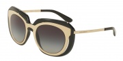 Dolce & Gabbana DG6104 Sunglasses Sunglasses - 501/8G Pale Gold/Black / Grey Gradient