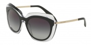 Dolce & Gabbana DG4282F Sunglasses Sunglasses - 675/8G Top Black on Transparent / Grey Gradient
