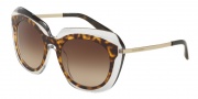 Dolce & Gabbana DG4282F Sunglasses Sunglasses - 757/13 Havana on Transparent / Brown Gradient