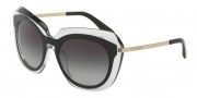 Dolce & Gabbana DG4282 Sunglasses Sunglasses - 675/8G Top Black on Transparent / Grey Gradient