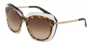 Dolce & Gabbana DG4282 Sunglasses Sunglasses - 757/13 Havana on Transparent / Brown Gradient