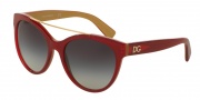 Dolce & Gabbana DG4280F Sunglasses Sunglasses - 29688G Top Red on Gold / Grey Gradient
