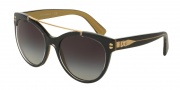 Dolce & Gabbana DG4280 Sunglasses Sunglasses - 29558G Top Black on Gold / Grey Gradient