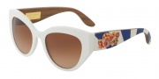 Dolce & Gabbana DG4278F Sunglasses Sunglasses - 303913 White / Brown Gradient