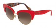Dolce & Gabbana DG4277 Sunglasses Sunglasses - 303413 Top Red/Handcart / Brown Gradient