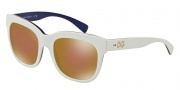 Dolce & Gabbana DG4272 Sunglasses Sunglasses - 3005F9 Top White/Gold/Blue / Brown Mirror Bronze