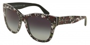 Dolce & Gabbana DG4270F Sunglasses Sunglasses - 30198G Top Print Rose/Black / Grey Gradient