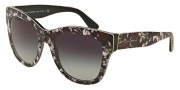 Dolce & Gabbana DG4270 Sunglasses Sunglasses - 30198G Top Print Rose/Black / Grey Gradient