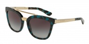 Dolce & Gabbana DG4269 Sunglasses Sunglasses - 28878G Cube Petroleum Havana / Grey Gradient