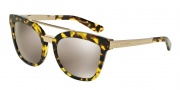Dolce & Gabbana DG4269 Sunglasses Sunglasses - 29695A Cube Havana Lemon / Light Brown Mirror Gold